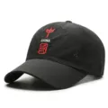 Berretto da baseball in rete traspirante ad asciugatura rapida nero da uomo con ricamo Cina - 56-59cm(Regolabile) / Stile Cina / Nero