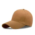 Cappellino da baseball classico in cotone marrone per protezione solare e tempo libero - Cammello