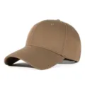 Berretto da baseball marrone classico in tinta unita con visiera curva per sole - Marrone