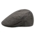 Classic brown houndstooth wool flat cap beret for men and women outdoor winter warmth - One Size (Fits 56-58CM) / Color 2 (Coffee Fine Plaid)