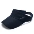 Adjustable navy blue sun visor hat with breathable quick-dry mesh for outdoor sports. - Adjustable 56-60cm / Letter Print Style / Navy Blue
