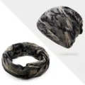 Conjunto versátil de gorro de camuflaje y braga de cuello para uso exterior en invierno - Camuflaje Gris Verde Marrón (Estilo 8) / Forro de Algodón - Talla Única