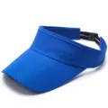 Breathable vibrant blue mesh sun visor cap with long brim for outdoor sports and tennis - Plain Royal Blue