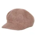 Elegant wool blend newsboy cap for women in coffee brown, stylish autumn winter headwear - Mixed Camel