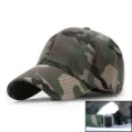 Cappellino da baseball mimetico woodland classico con fibbia in metallo regolabile - Regolabile (56-59cm) / Mimetico Verde Militare (Fibbia a Scorrimento)