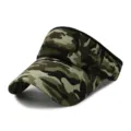 Camouflage sun visor hat for outdoor summer activities featuring a classic curved brim design - Adjustable (56-59cm) / Camouflage Style No.14