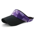 Lightweight purple camouflage and black polka dot sun visor hat for outdoor sports - Adjustable (Fits 56-59cm Head Circumference) / Color 11