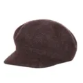 Stylish dark coffee wool newsboy octagonal cap for women in autumn and winter seasons. - Mixed Coffee