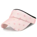 Visera de encaje rosa con flores para mujer, protección solar verano, gorra deportiva - 55-59cm / Estilo 2-Rosa Claro