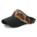 Camo and polka dot sun visor hat for outdoor hiking and travel sports activities - Adjustable (Fits 56-59cm Head Circumference) / Color 9