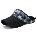Camouflage and polka dot pattern sun visor empty top hat for outdoor running sports - Adjustable (Fits 56-59cm Head Circumference) / Color 6