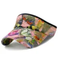 Visera de encaje rosa para mujer con estampado de mariposas y diseño cómodo para coleta alta - 55-59cm / Estilo 6-Multicolor