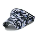 Blue and white camouflage sun visor hat, lightweight outdoor sports cap for hiking and cycling - Adjustable (56-59cm) / Camouflage Style No.4