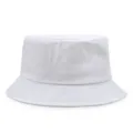 Plain minimalist large white bucket hat for sun protection and breathable outdoor wear - Large Size L-60cm Head Circumference / White
