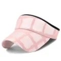 Visera de sol rosa texturizada con encaje para mujer, gorra vacía para deportes al aire libre - 55-59cm / Estilo 4-Rosa Claro