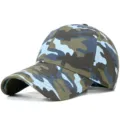 Verstelbare blauwe en groene camouflage honkbalpet voor goede zonbescherming buiten - Verstelbaar (56-59cm) / Hemel Camouflage