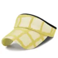 Visera de encaje amarillo para mujer, transpirable y apta para coleta, para deporte - 55-59cm / Estilo 4-Amarillo Claro