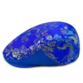Classic ethnic style blue flat cap featuring intricate golden dragon and floral embroidery - Adjustable (55-59cm) / Chinese Dragon Royal Blue