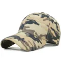 Klassieke honkbalpet met camouflageprint en gebogen rand voor zonbescherming buiten - Verstelbaar (56-59cm) / Woestijn Camouflage