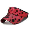Visera parasol roja con lunares negros para mujer, deportes al aire libre - 55-59cm / Estilo 5-Rojo Lunares Negros