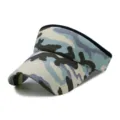 Outdoor blue camouflage sun visor hat for summer sports with breathable fabric - Adjustable (56-59cm) / Camouflage Style No.10