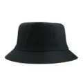 Classic oversized black cotton bucket hat for men and women outdoor sun protection - Extra Large XL-62cm Head Circumference / Black