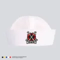 Klassischer weißer Matrosenhut mit gesticktem Anker für Bühnenkostüme und Uniformen - Doppelpfeil-Patch