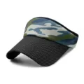 Breathable camouflage sun visor hat with polka dot brim for outdoor sports and running - Adjustable (Fits 56-59cm Head Circumference) / Color 21