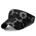 Visera de sol para mujer con elegante estampado floral de encaje blanco y negro - 55-59cm / Estilo 3-Negro