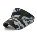 Outdoor camouflage sun visor hat with empty top design for summer hiking and cycling - Adjustable (56-59cm) / Camouflage Style No.18
