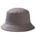 Simple grey bucket hat with wide brim for sun protection, comfortable plus size design - Gray