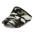 Outdoor camouflage sun visor hat with breathable open top and jungle pattern design - Adjustable (56-59cm) / Camouflage Style No.20