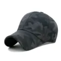 Cappellino da baseball mimetico traspirante in grigio scuro per la protezione solare all'aperto - 56-59cm / Camouflage Grigio Scuro