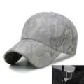 Berretto da baseball mimetico grigio regolabile per protezione solare con fibbia - 56-59cm / Camouflage Grigio Chiaro