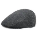 Berretto invernale in lana per uomo e donna con classico motivo a spina di pesce grigio. - Taglia Unica (Per 56-58CM) / Nero Grigio Scuro Spina di Pesce