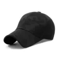 Zwarte camouflage ademende honkbalpet voor outdoor zonbescherming en casual dagelijks gebruik. - 56-59cm / Zwart Donkere Camouflage