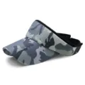Outdoor camouflage pattern sun visor hat for sports, cycling and hiking sun protection - One Size Adjustable (56-59CM) / Grey Black Camo (No. 15)