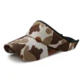 Outdoor sport sun visor hat with brown camouflage pattern and breathable mesh fabric - One Size Adjustable (56-59CM) / Dark Brown Camo (No. 10)