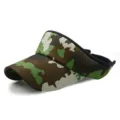 Outdoor sports camouflage sun visor hat for summer sun protection and hiking activities - One Size Adjustable (56-59CM) / Green Brown Camo (No. 12)