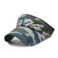 Breathable camouflage sun visor with mesh fabric for outdoor sports and cycling - One Size Adjustable (56-59CM) / Dark Green Camo (No. 11)