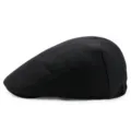 Coppola classica in misto lana nera per uomo e donna, berretto invernale caldo nero - Taglia Unica (Per 56-58CM) / Nero