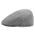 Berretto classico grigio in lana a spina di pesce per uomo e donna, cappello invernale - Taglia Unica (Per 56-58CM) / Spina di Pesce Bianco e Nero