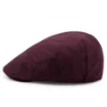 Classico berretto in lana bordeaux per uomo e donna, cappello invernale caldo e comodo - Taglia Unica (Per 56-58CM) / Tinta unita bordeaux
