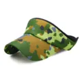 Green jungle camouflage sun visor hat for outdoor sports with breathable mesh fabric - One Size Adjustable (56-59CM) / Classic Camo (No. 4)