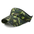 Outdoor camouflage sun visor cap featuring breathable mesh and curved brim design. - One Size Adjustable (56-59CM) / Green Brown Camo (No. 3)
