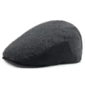 Berretto classico in lana spessa grigio scuro per il calore invernale all'aperto - Taglia Unica (Per 56-58CM) / Grigio Scuro Melange