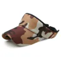 Camouflage print sun visor with breathable mesh fabric and adjustable back strap closure - One Size Adjustable (56-59CM) / Earth Camo (No. 8)