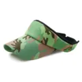 Breathable outdoor camouflage sun visor hat with mesh fabric for hiking and cycling - One Size Adjustable (56-59CM) / Dark Camo (No. 18)