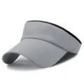 Visiera parasole sportiva grigio chiaro traspirante ideale per corsa, golf e ciclismo - 55-59cm (Regolabile) / Stile Semplice / Grigio chiaro