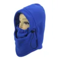 Winter blue fleece windproof balaclava hood for outdoor cycling and cold weather sports mask - One Size / Royal Blue